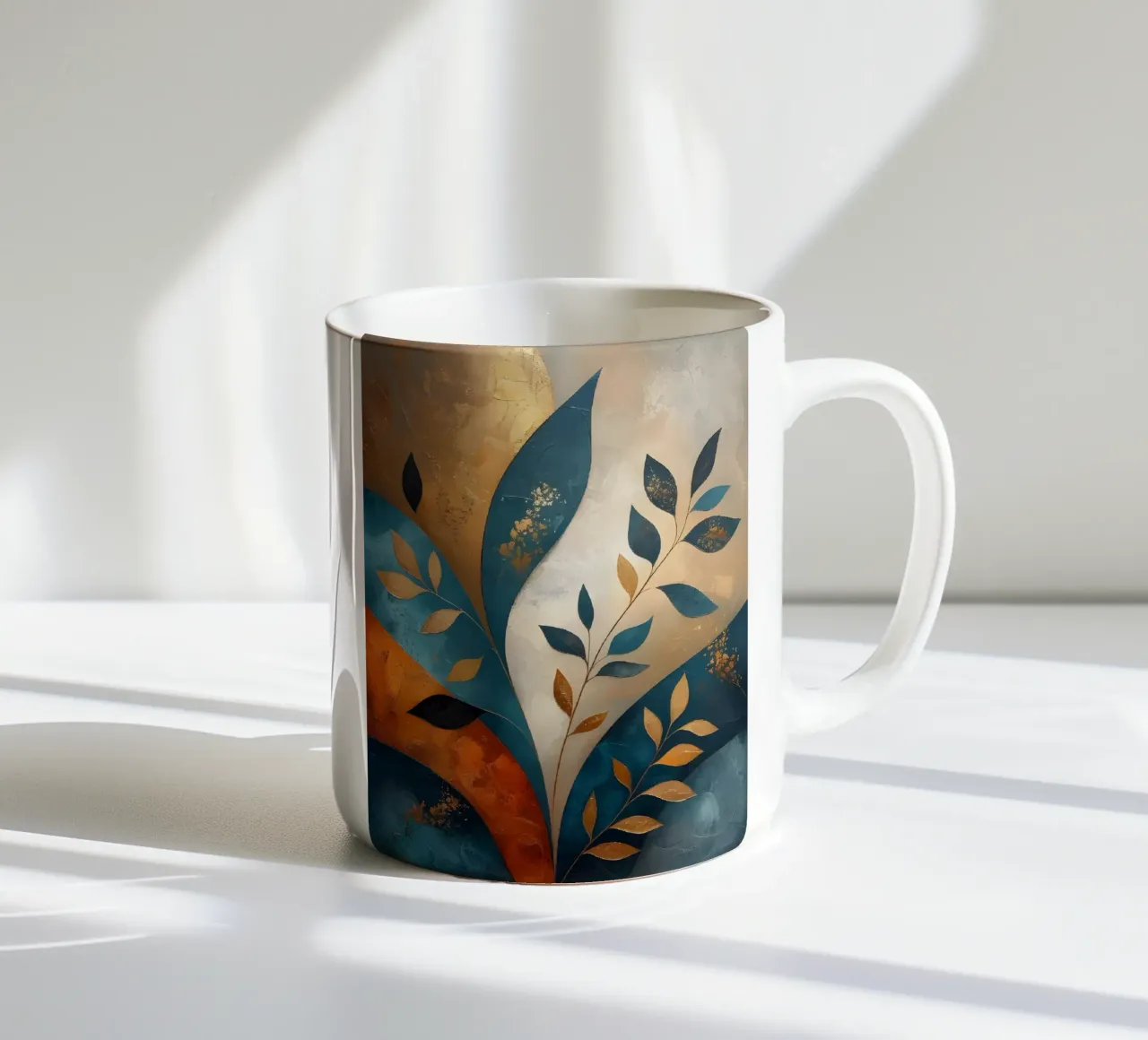 Foglie d'oro tazza in ceramica da Artistic-shop