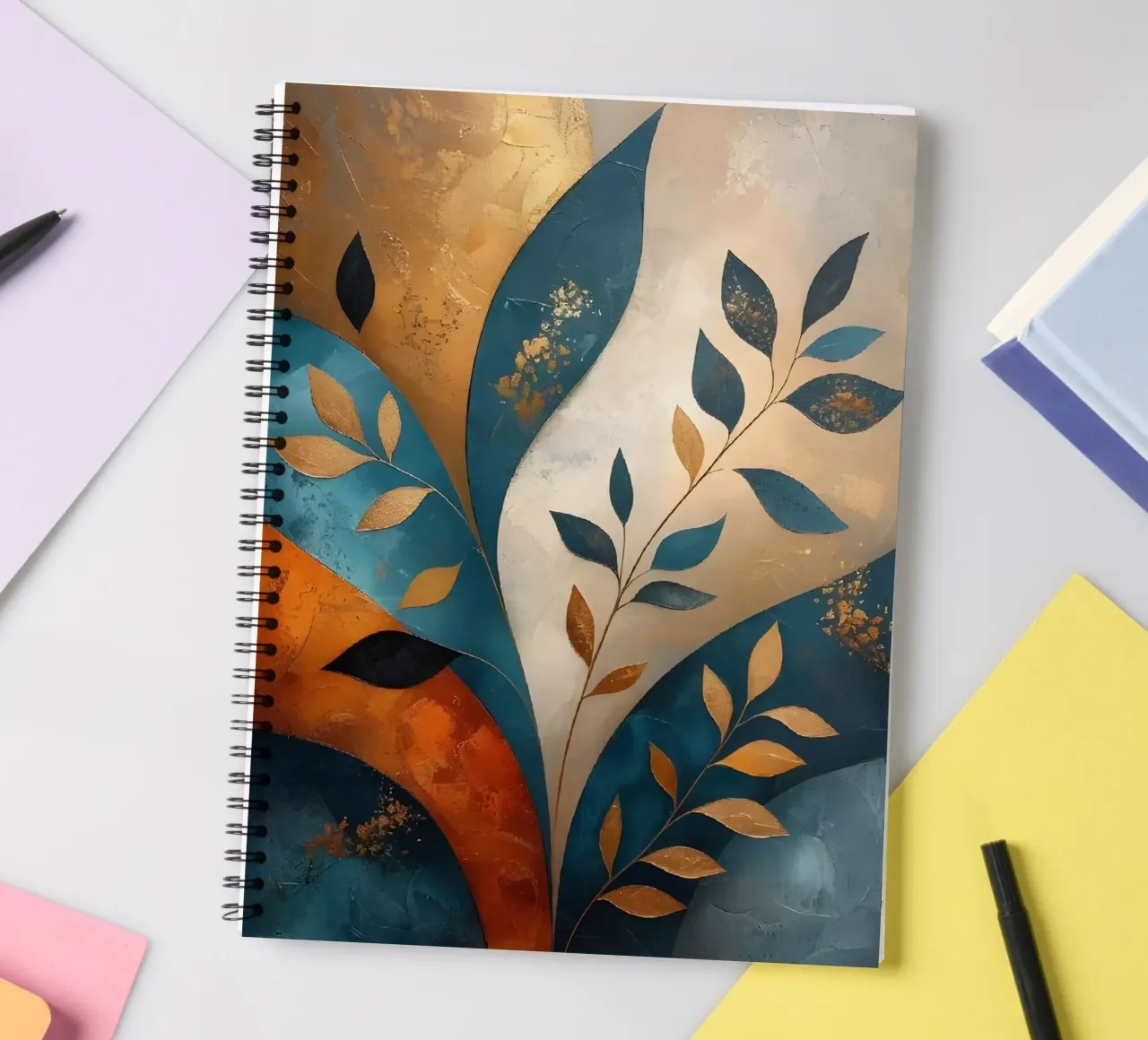 Goldene Blätter Ringbuch von Artistic-shop