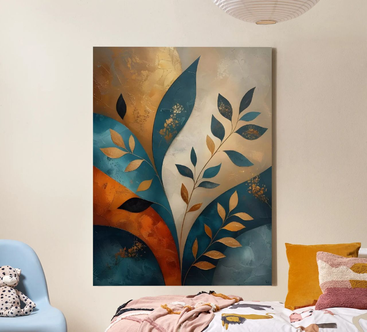 Goldene Blätter Leinwand von Artistic-shop