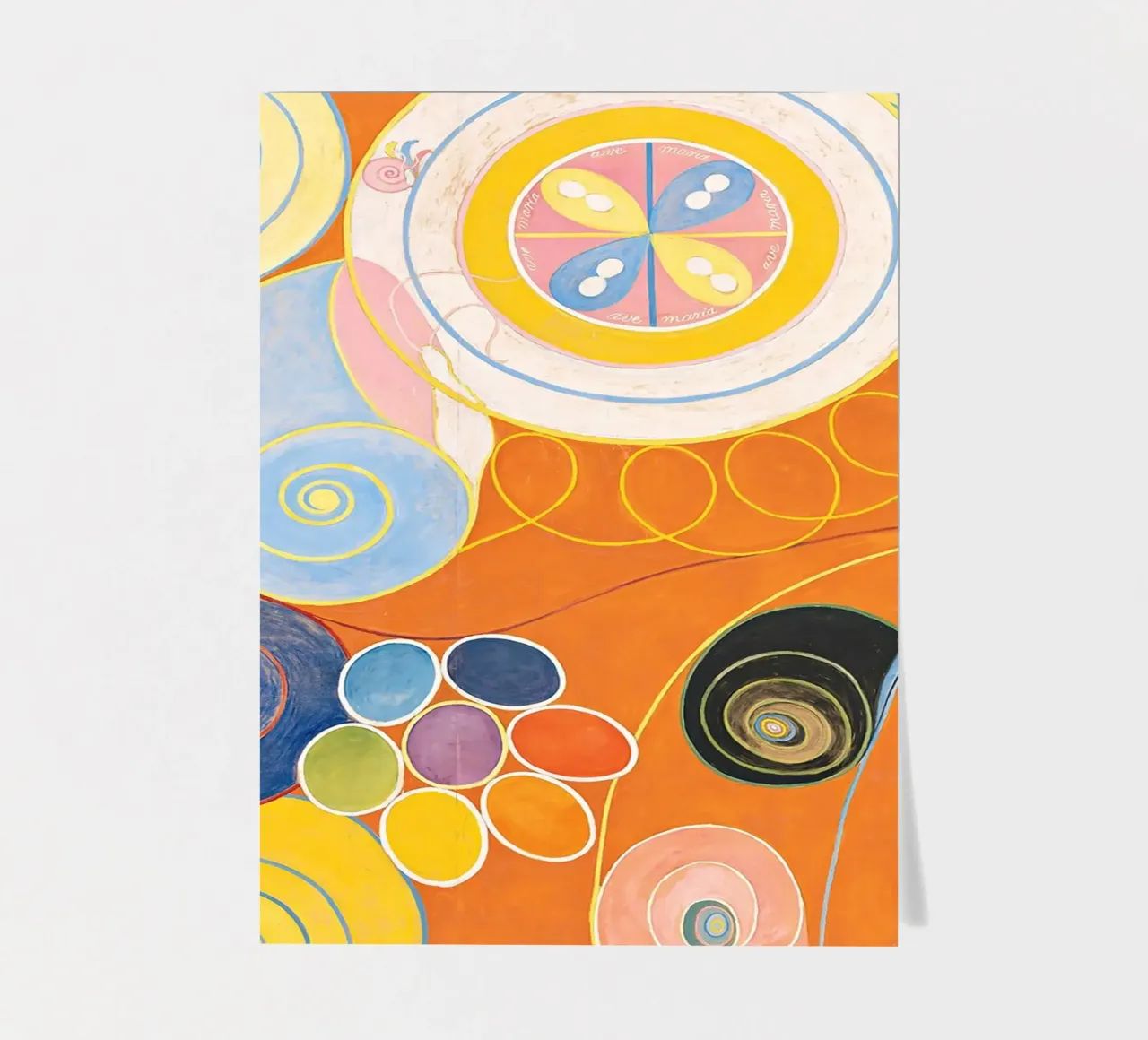 Groupe IV, n° 3. Les dix plus grands par Hilma Klint planche autocollant de Bisous Art