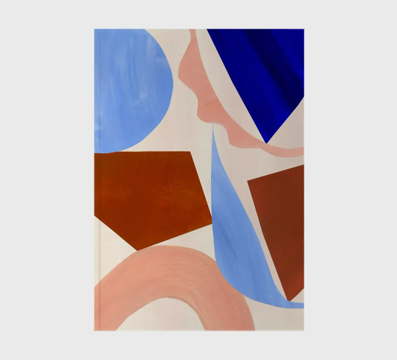 Blue and Brown Abstract Print notebook by Violets Print House