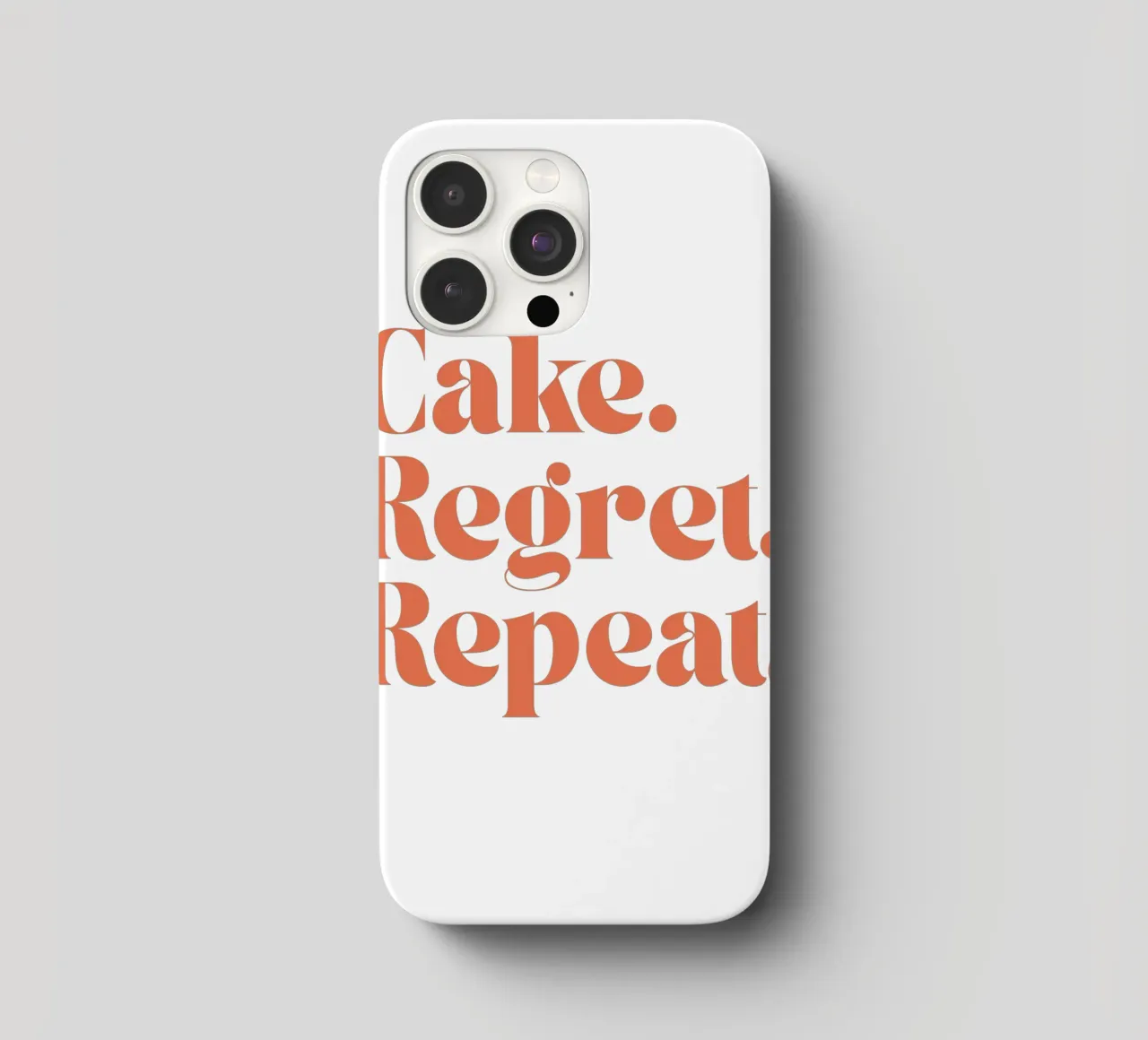 Cake Regret Repeat – Quote Print cover iphone da Imaginative Quotes