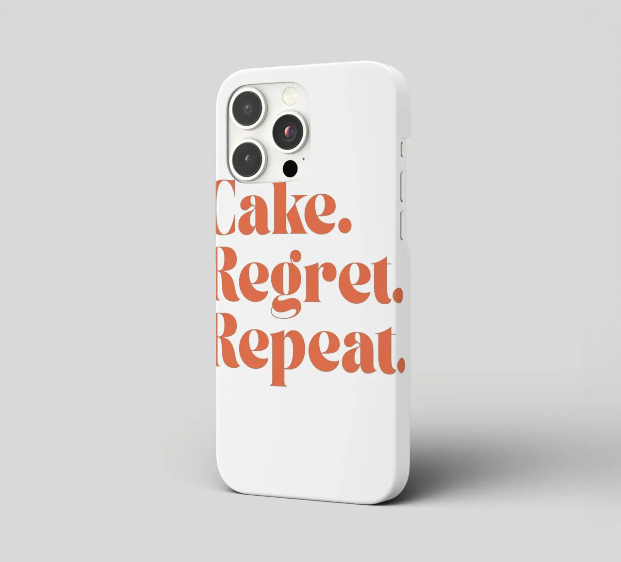 Cake Regret Repeat – Quote Print cover iphone da Imaginative Quotes