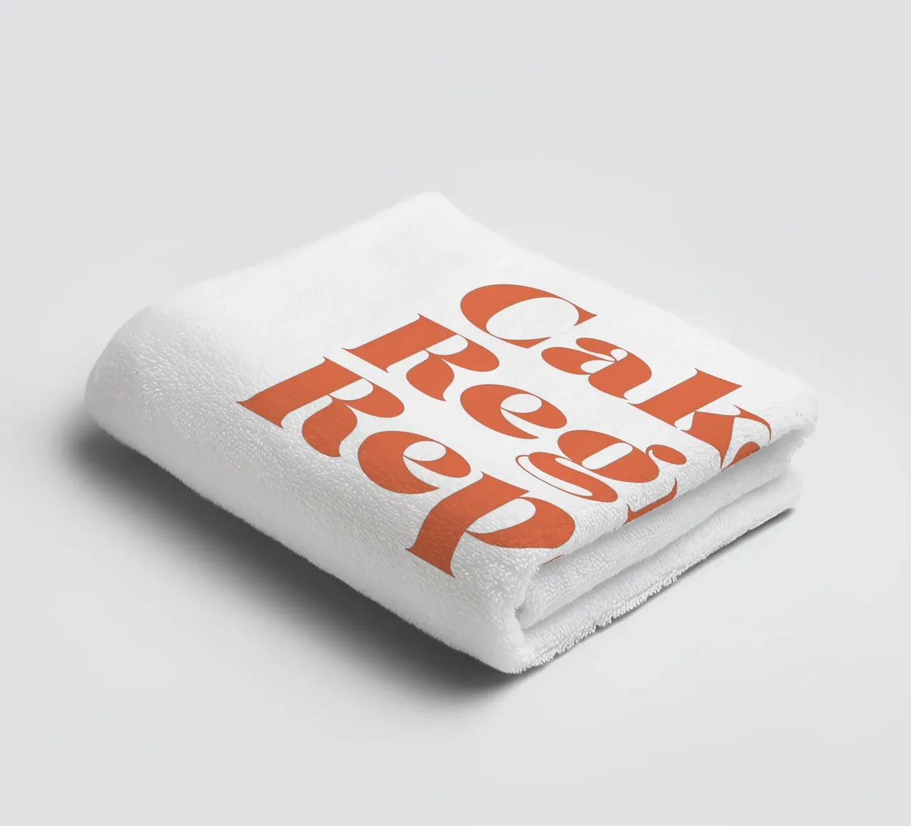 Cake Regret Repeat – Quote Print asciugamano da bagno da Imaginative Quotes