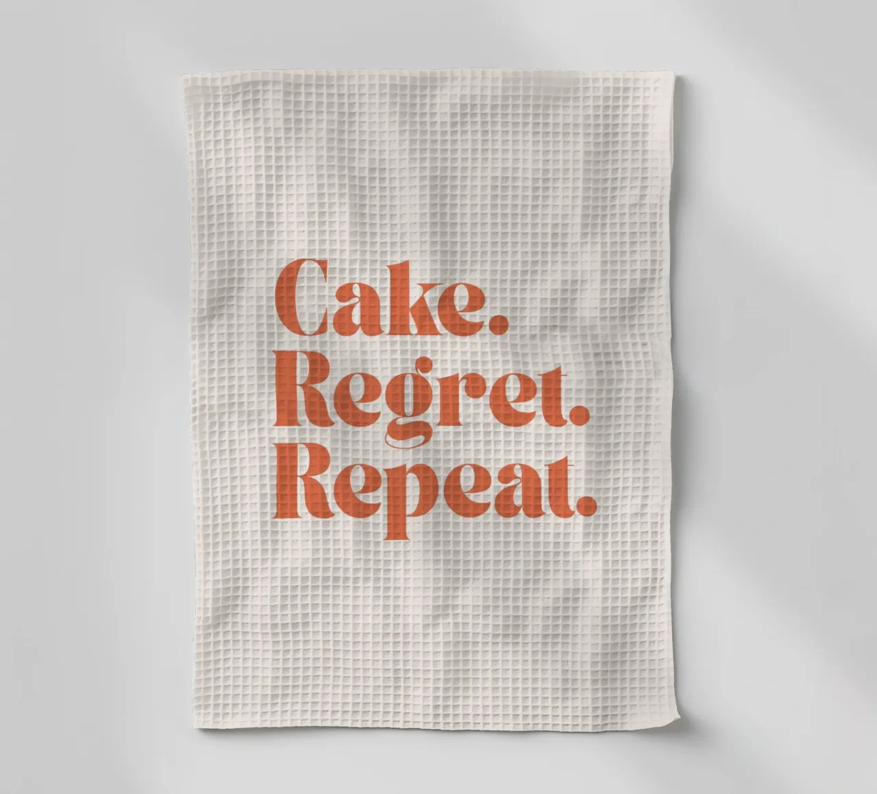 Cake Regret Repeat – Quote Print canovaccio da cucina da Imaginative Quotes