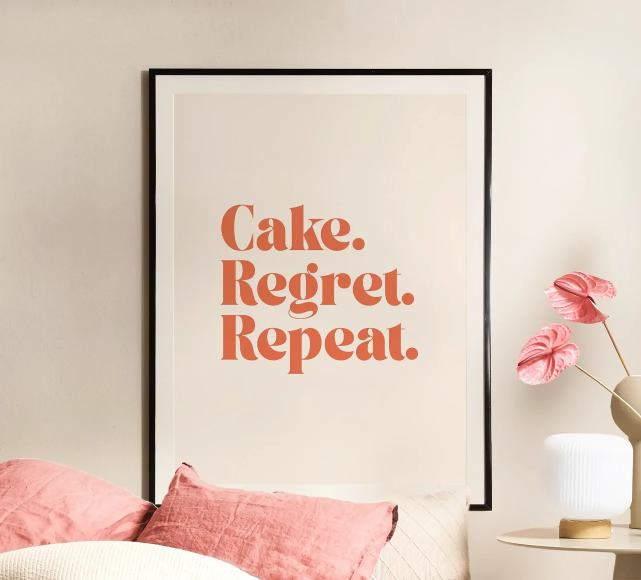 Cake Regret Repeat – Quote Print carta hahnemühle da Imaginative Quotes