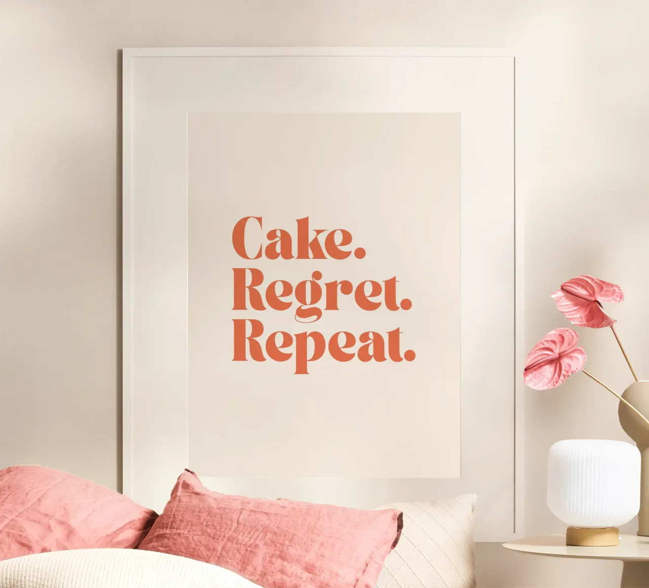 Cake Regret Repeat – Quote Print carta hahnemühle da Imaginative Quotes