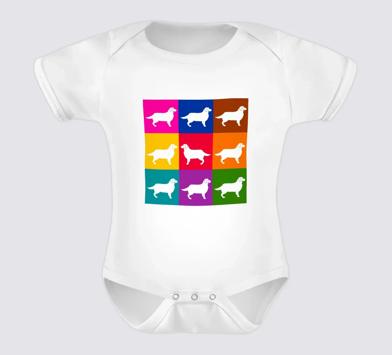 Golden retriever body neonato maniche corte da Pop dogs