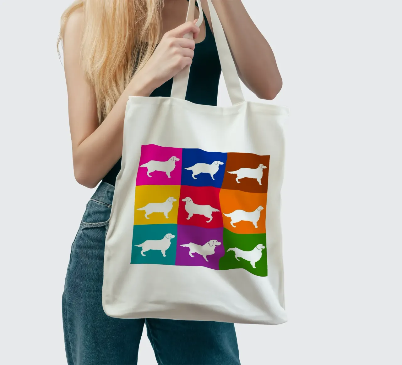Golden retriever borsa in juta da Pop dogs