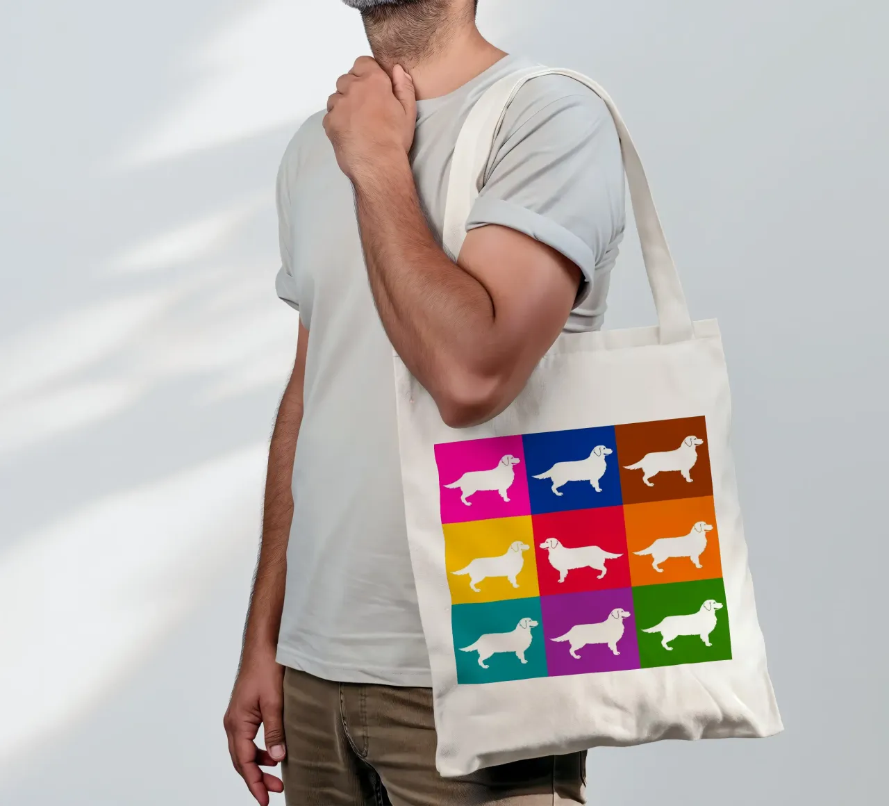 Golden retriever borsa in juta da Pop dogs