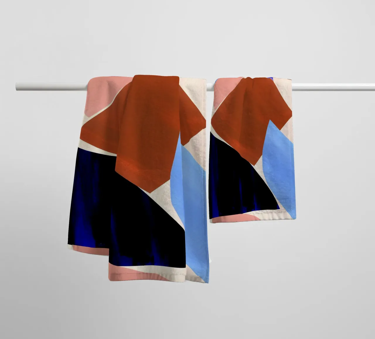 Geometric Abstract Shapes Art Print towel by Violets Print House