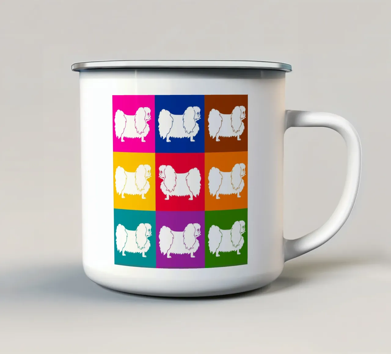 Pechinese tazza in smalto da Pop dogs