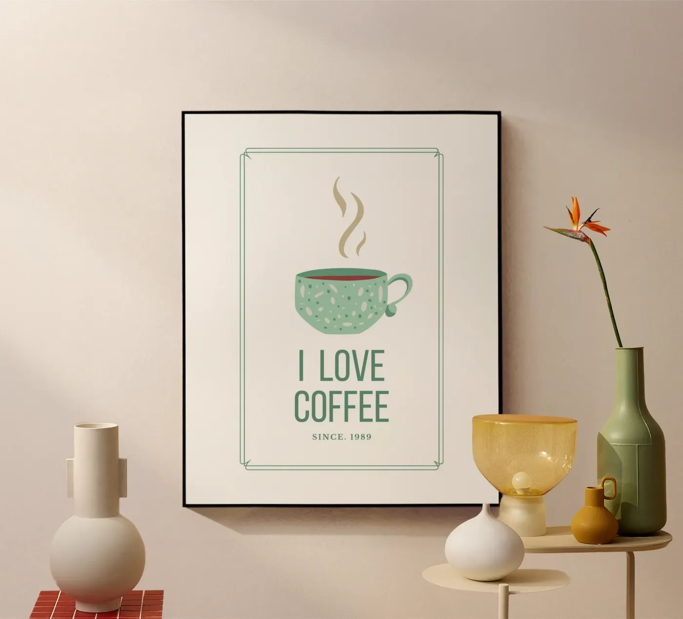 I LOVE COFFEE plexiglass da COFFEE CLUB