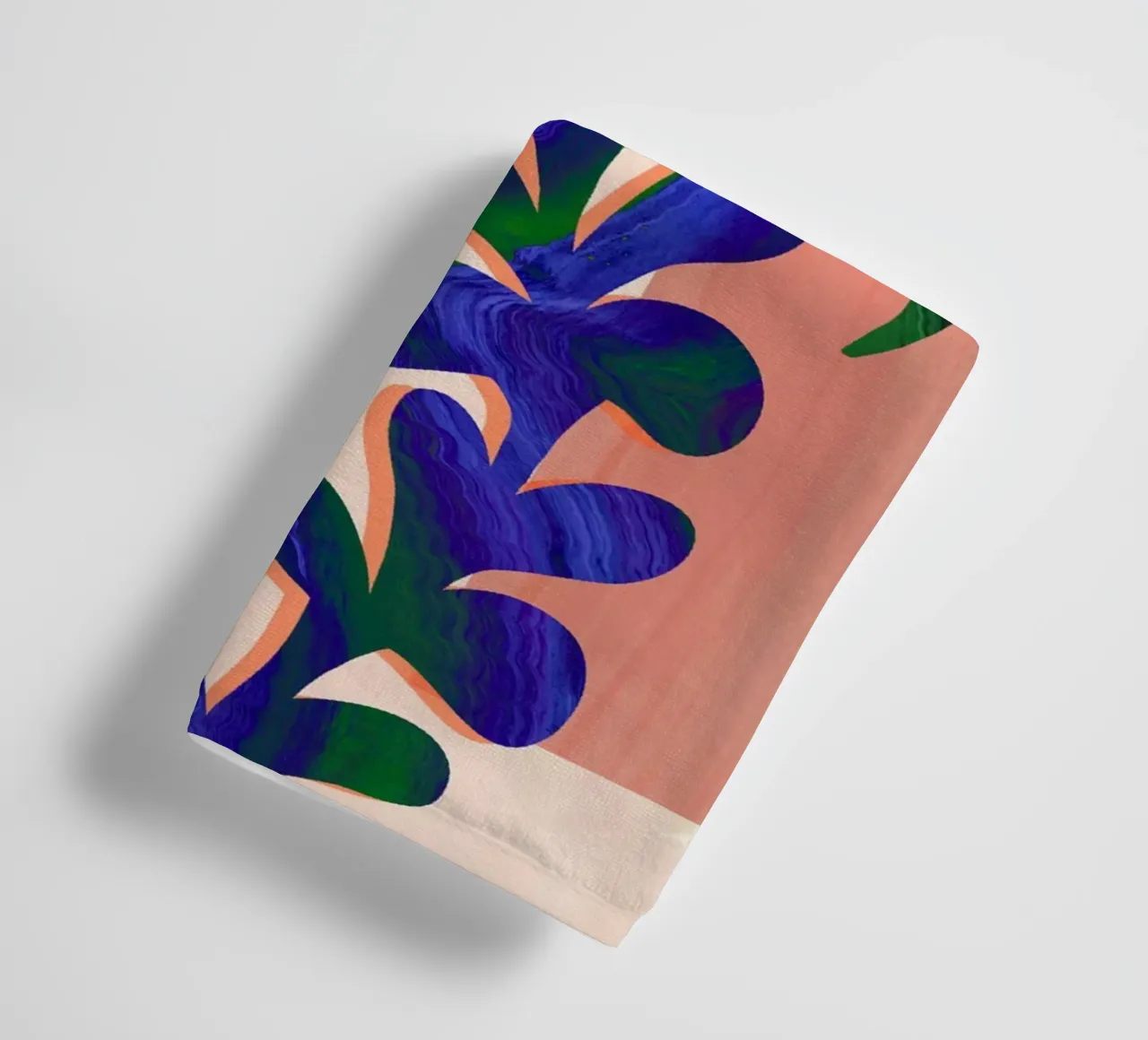 Rainbow Abstract Leaf Art Print towel by Violets Print House
