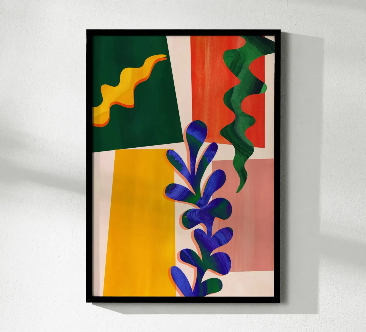 Rainbow Abstract Leaf Art Print hahnemühle by Violets Print House