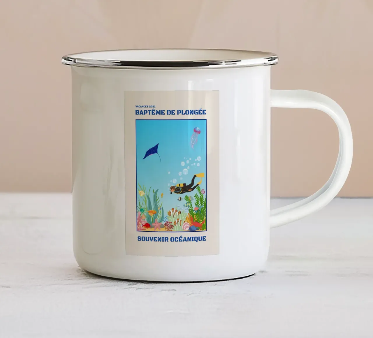 IMMERSIONE INTRODUTTIVA tazza in smalto da Illustrated Memories