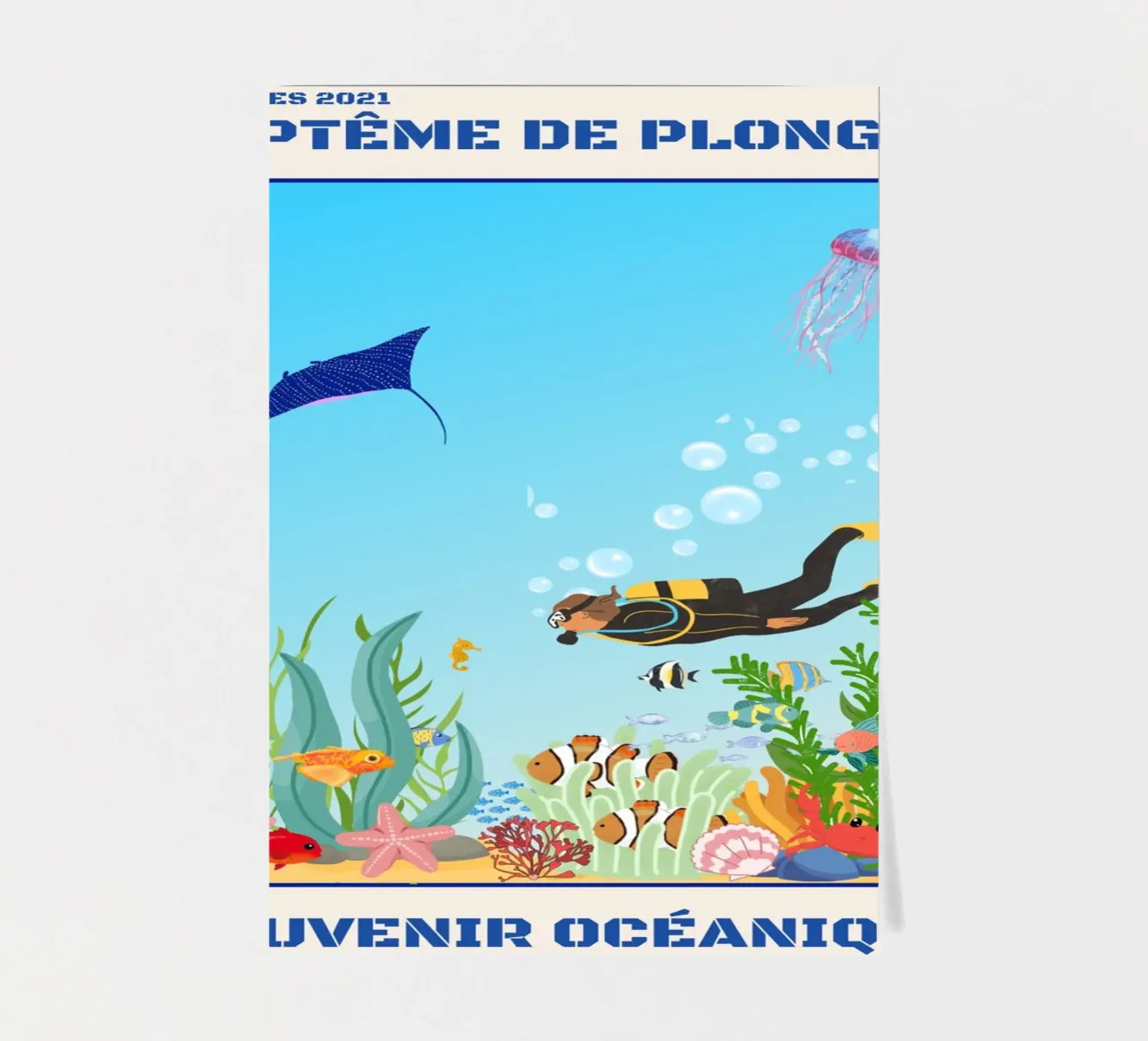 INTRODUCTORY DIVING DIVE sticker sheet by Illustrated Memories