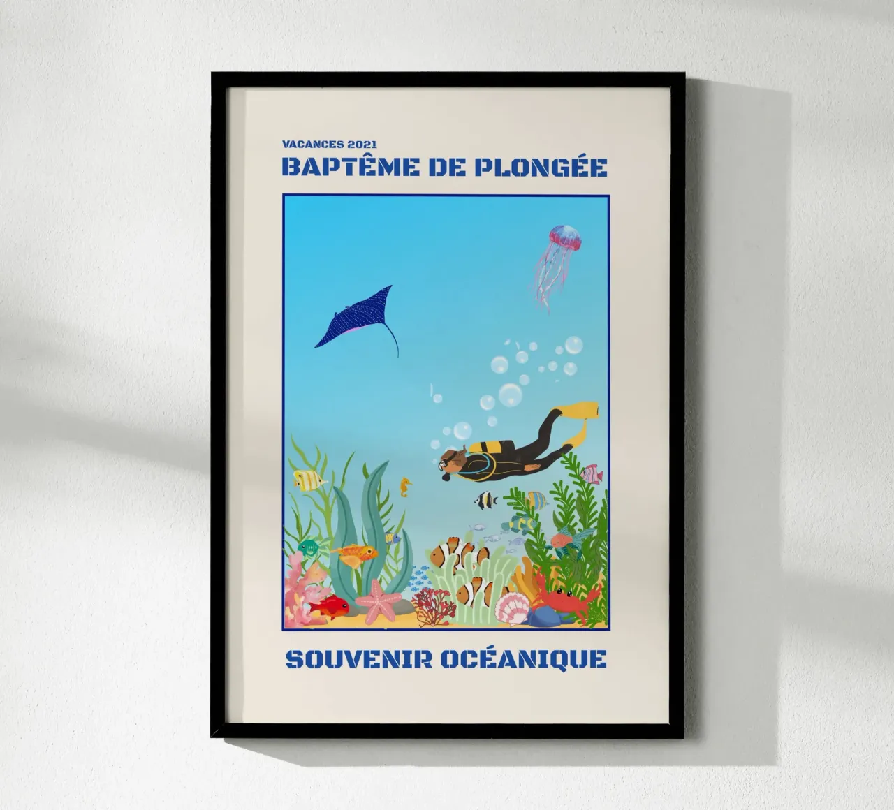 INTRODUCTORY DIVING DIVE poster by Illustrated Memories