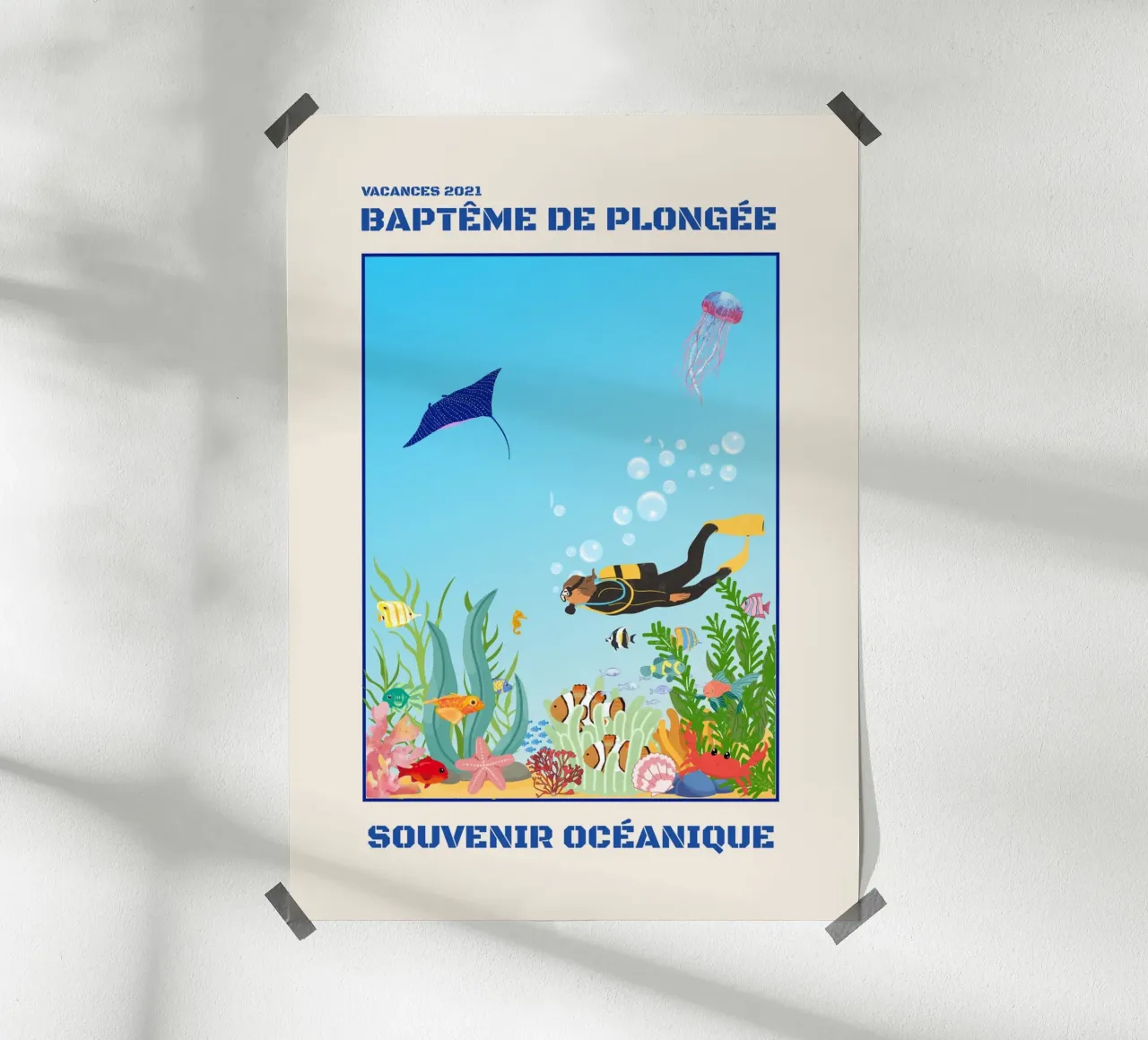 INTRODUCTORY DIVING DIVE poster by Illustrated Memories