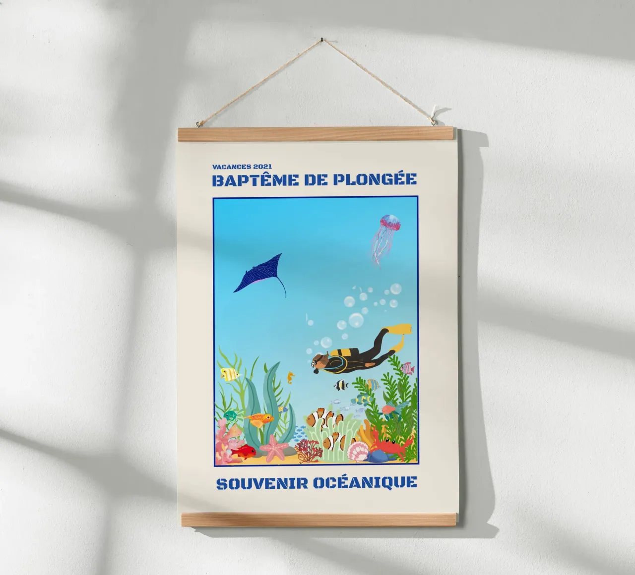 INTRODUCTORY DIVING DIVE poster by Illustrated Memories
