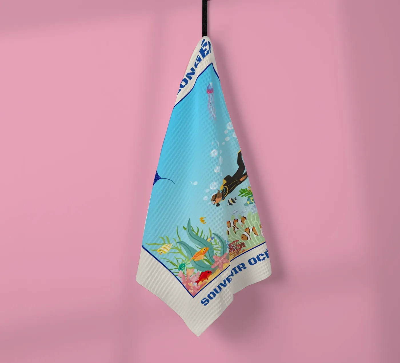 INTRODUCTORY DIVING DIVE tea towel by Illustrated Memories