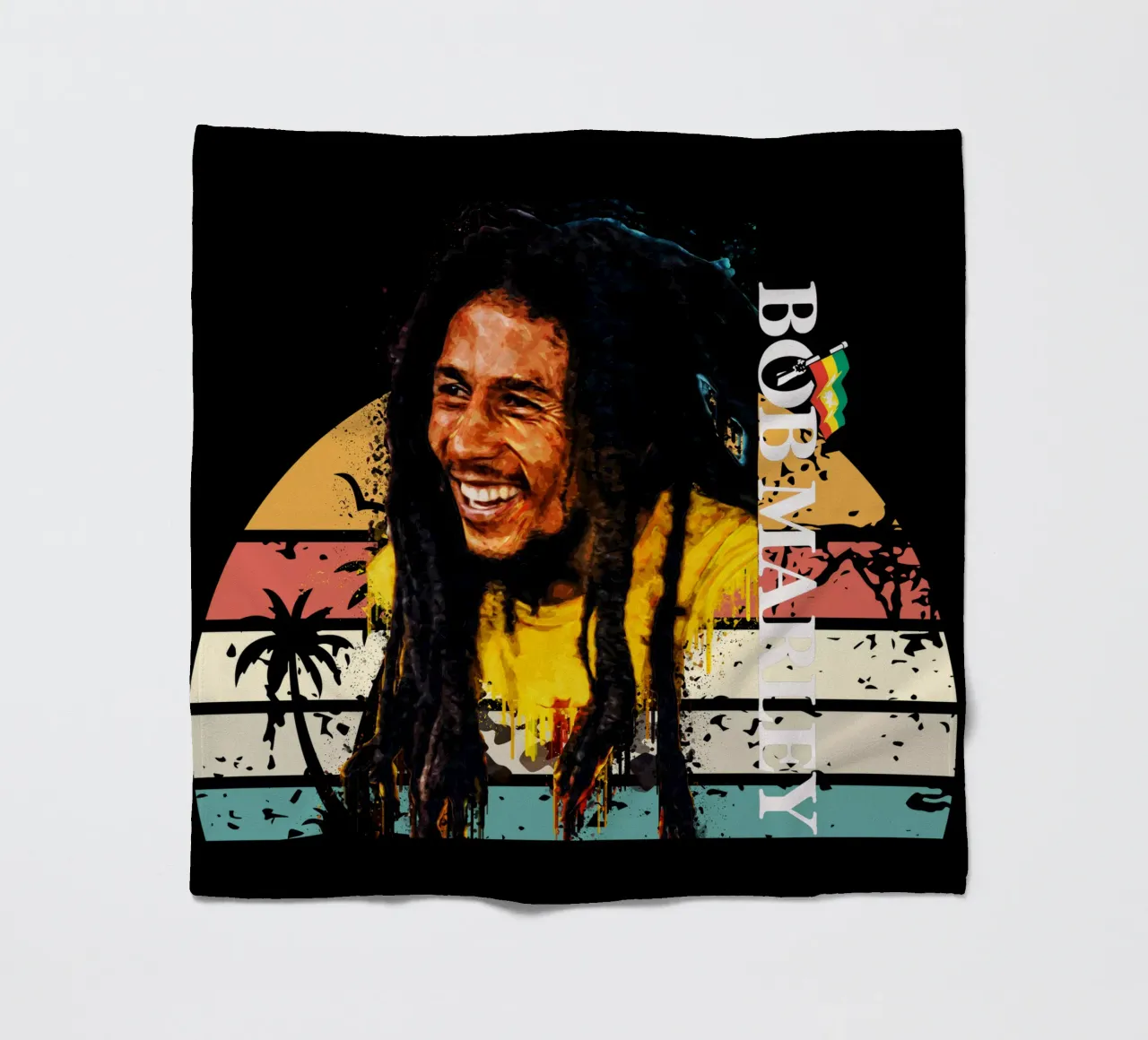 Bob Marley fleece blanket by Gunawan Rb