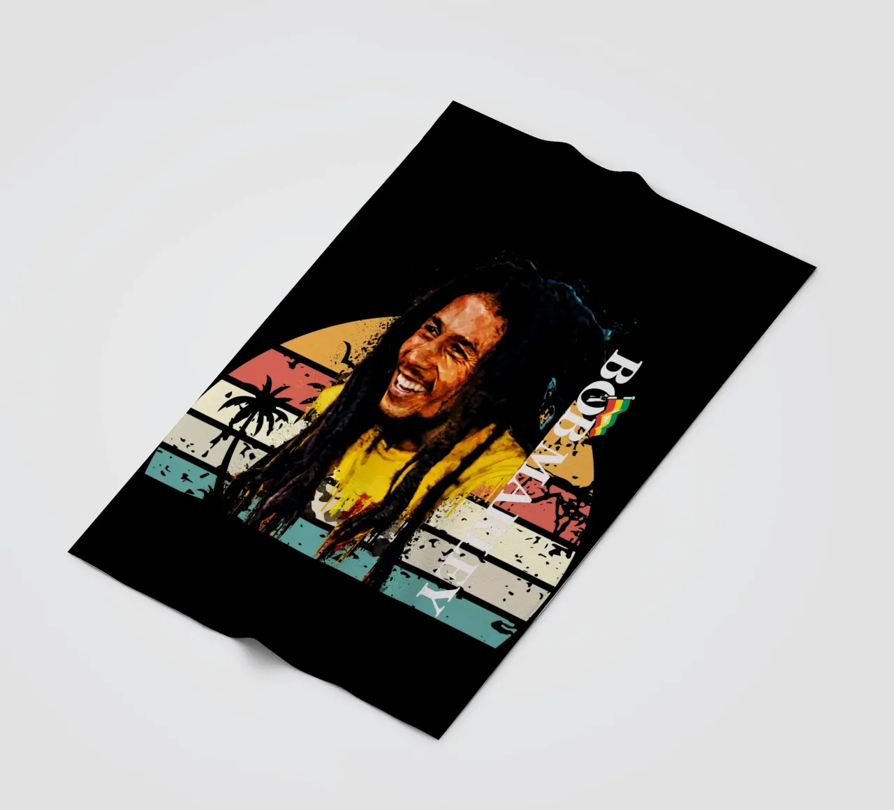 Bob Marley fleece blanket by Gunawan Rb