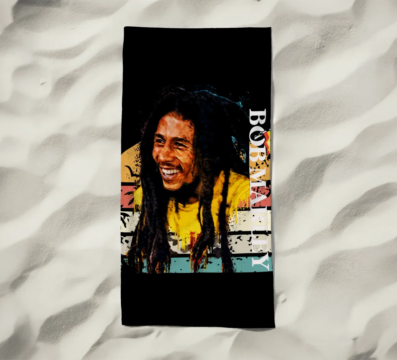 Bob Marley beach towel by Gunawan Rb
