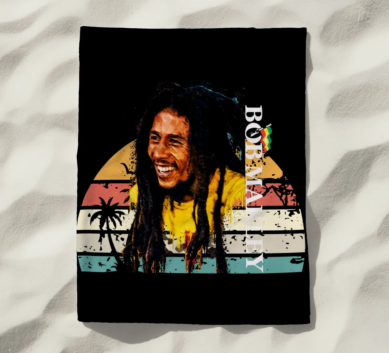 Bob Marley beach towel by Gunawan Rb