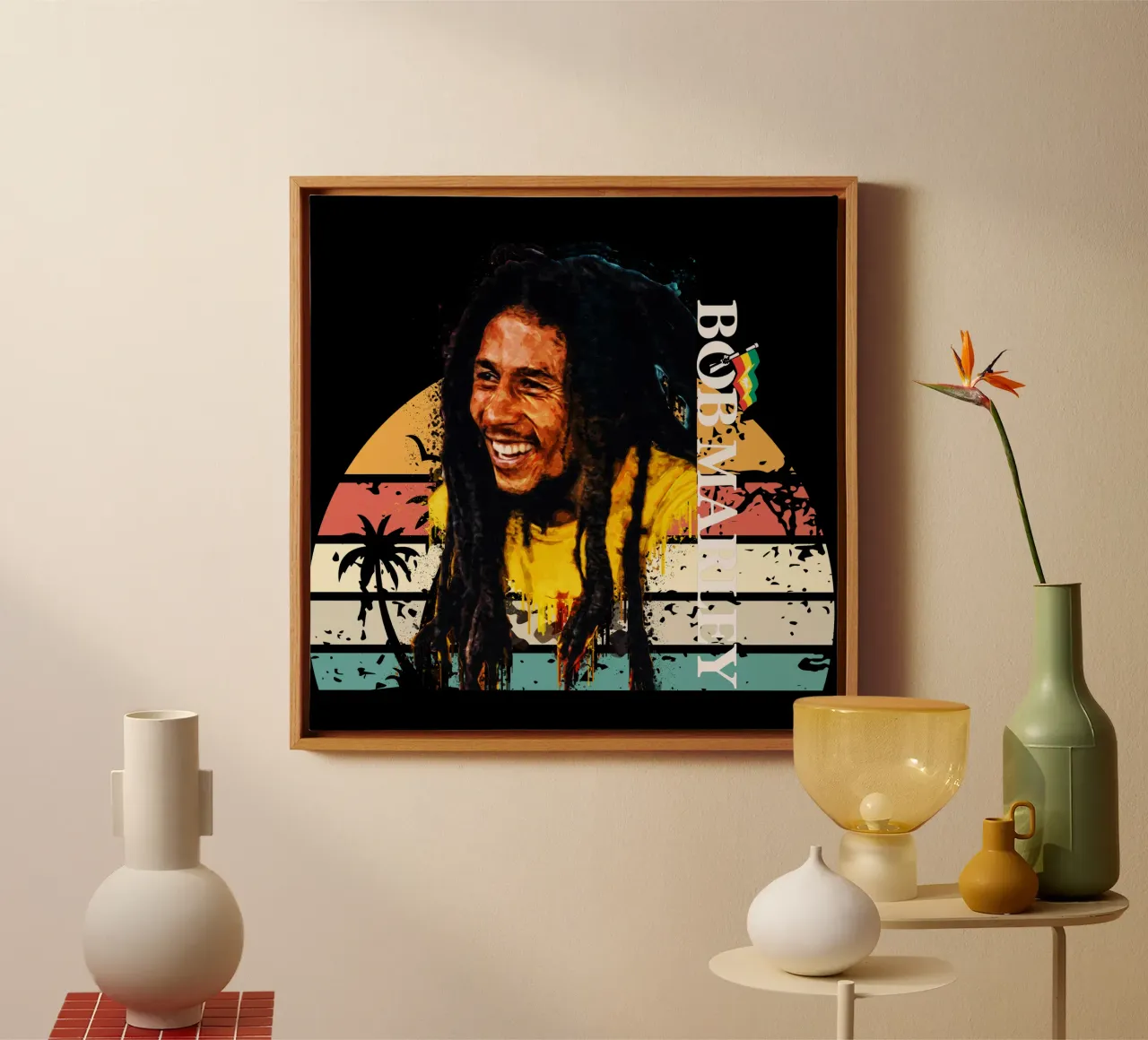 Bob Marley tela con Cornice a cassetta da Gunawan Rb