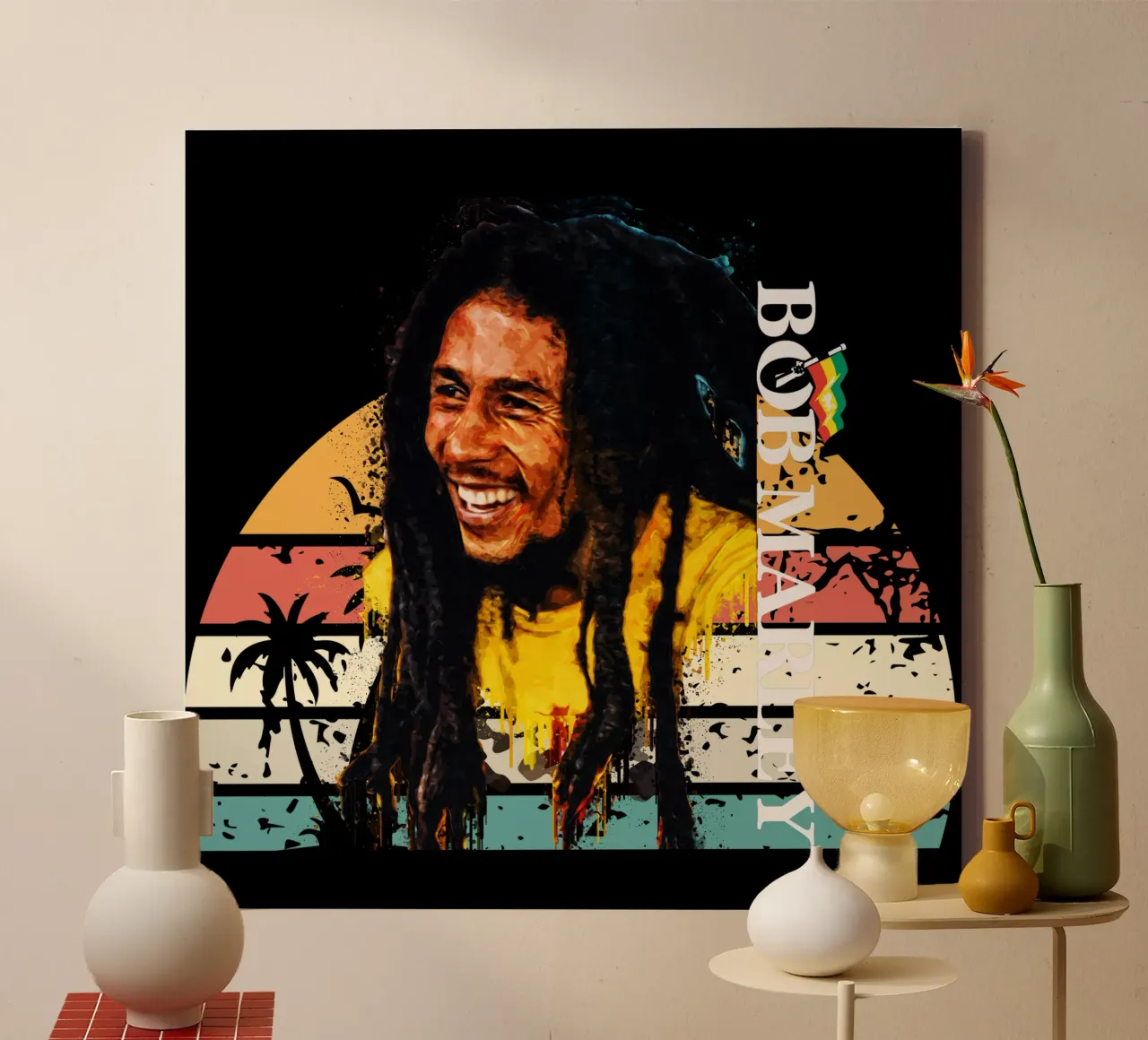 Bob Marley tela con Cornice a cassetta da Gunawan Rb