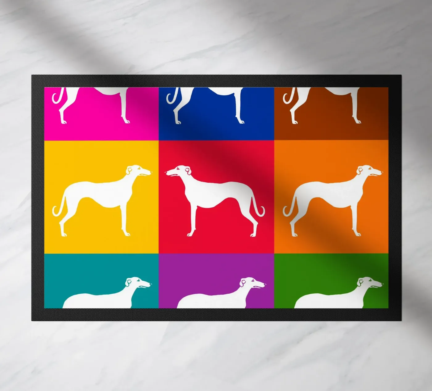 Windhond deurmat van Pop dogs