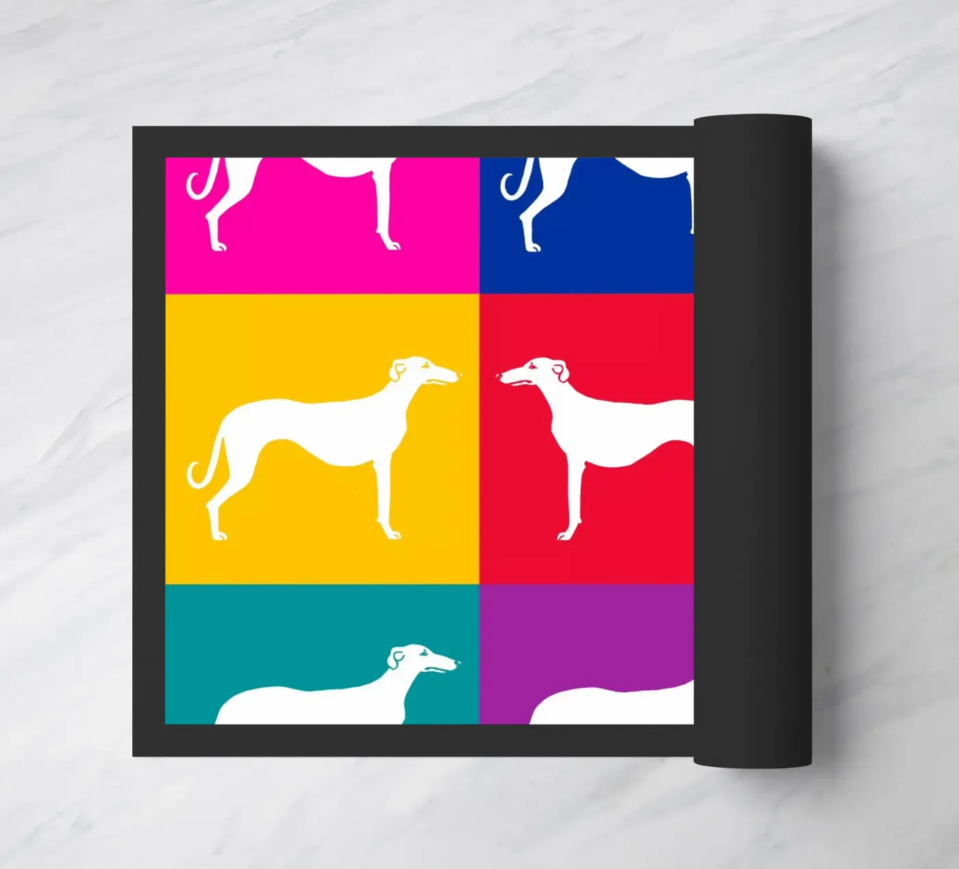 Windhond deurmat van Pop dogs