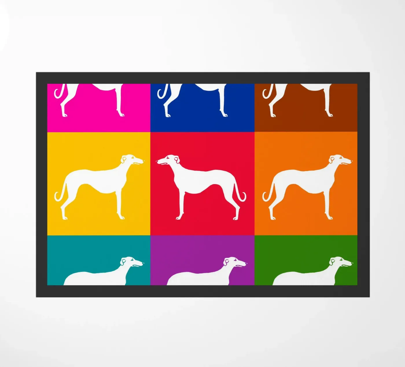 Windhond deurmat van Pop dogs