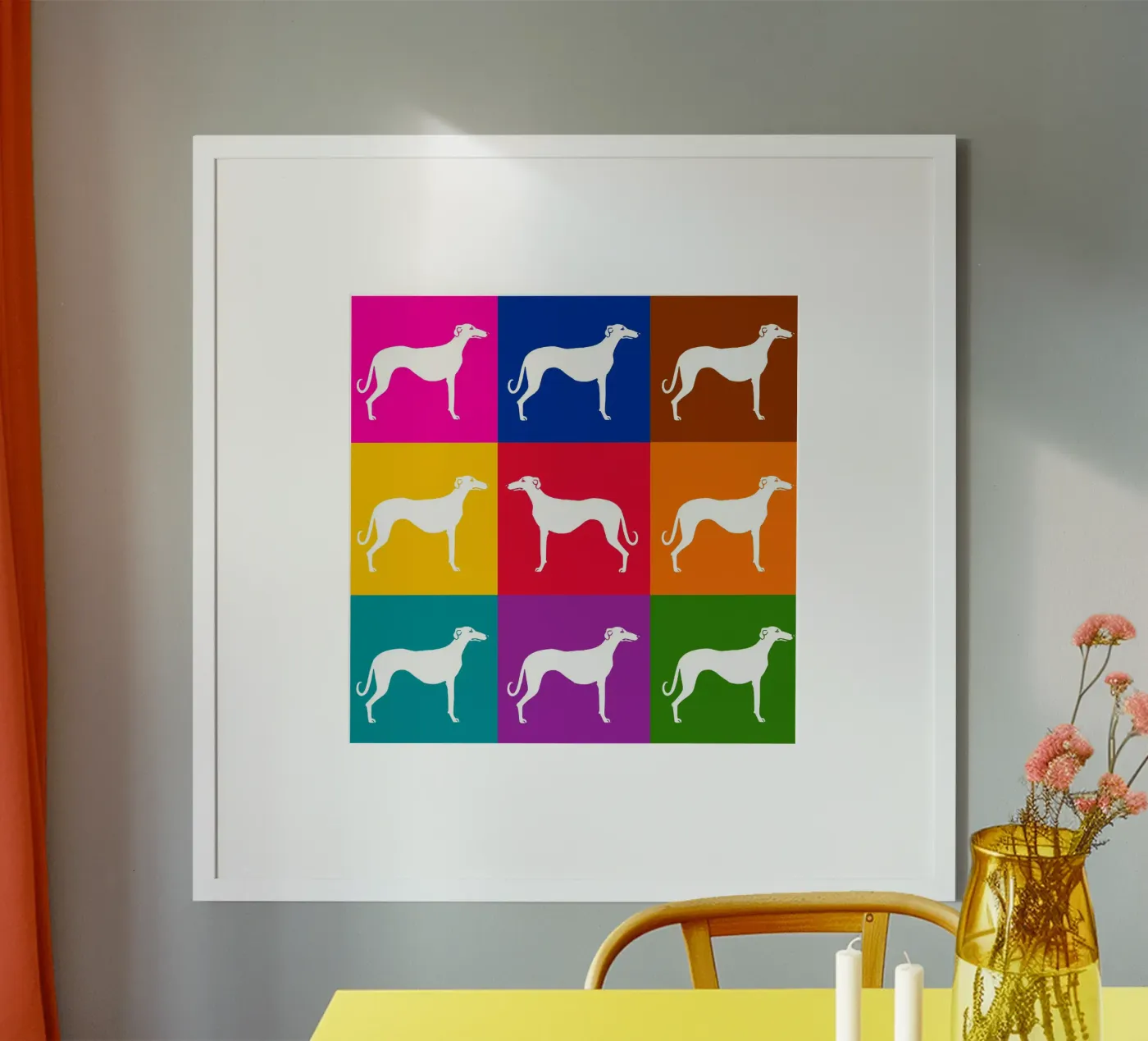 Sighthound poster van Pop dogs