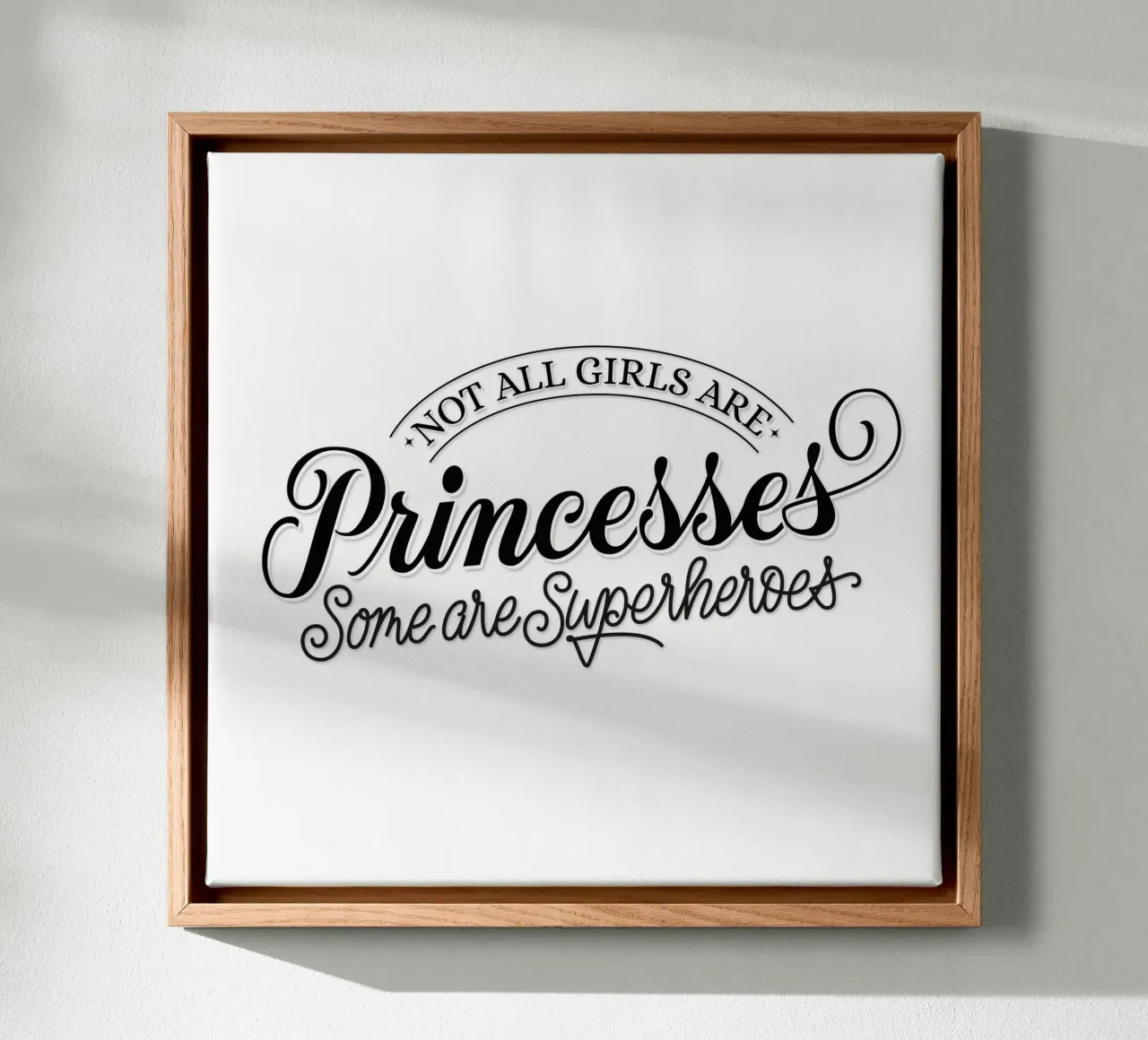 Non tutte le ragazze sono principesse ... detto divertente tela con Cornice a cassetta da CalliLetters