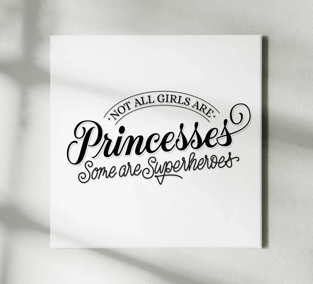 Non tutte le ragazze sono principesse ... detto divertente tela con Cornice a cassetta da CalliLetters