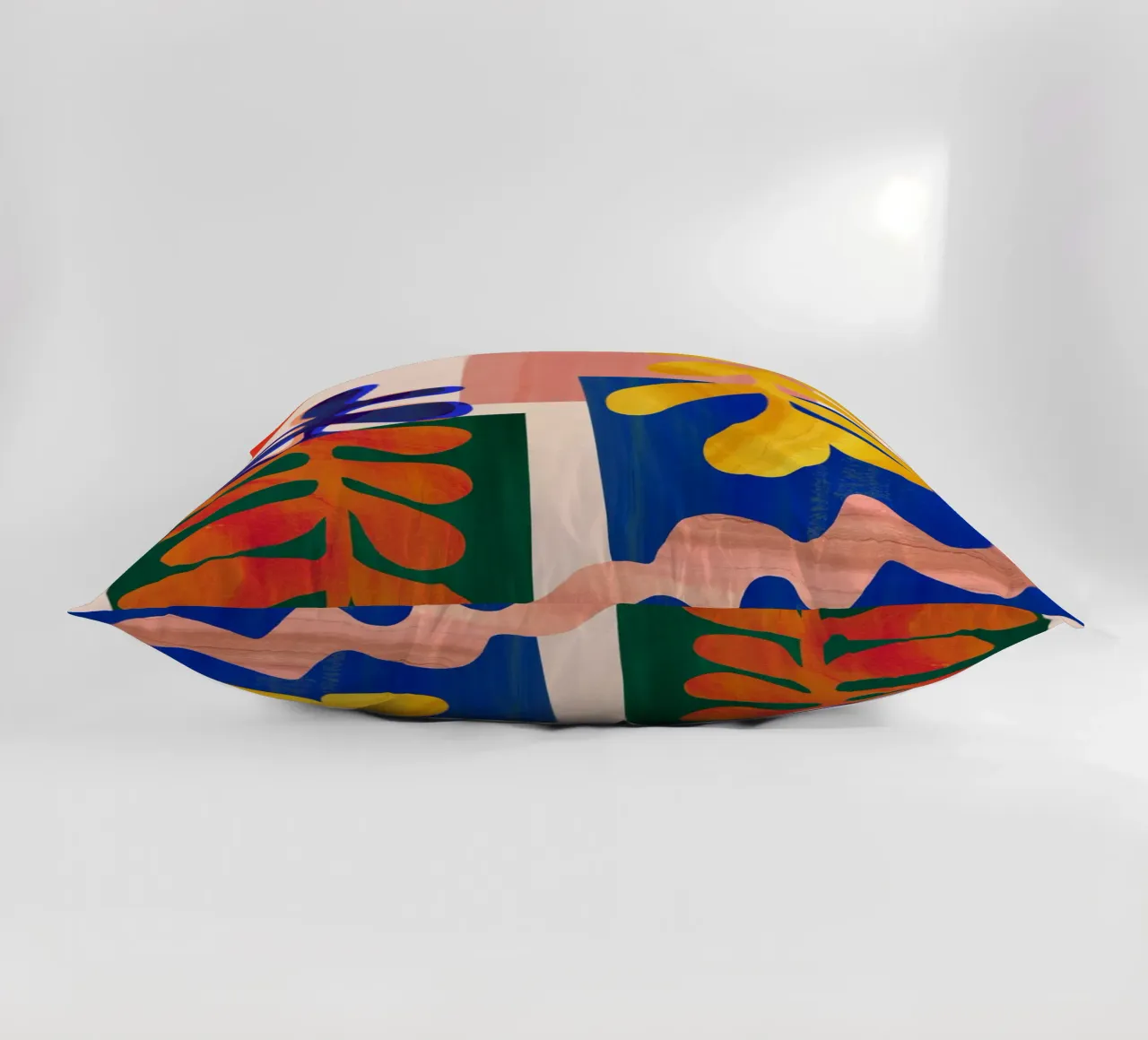 Colourful Abstract Collage Art Print decorative cushion by Violets Print House