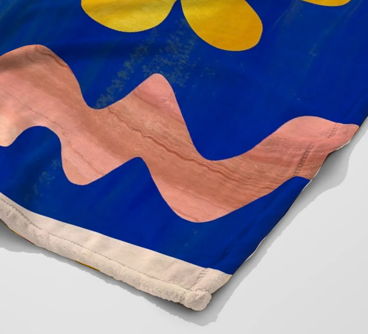 Colourful Abstract Collage Art Print fleece blanket by Violets Print House
