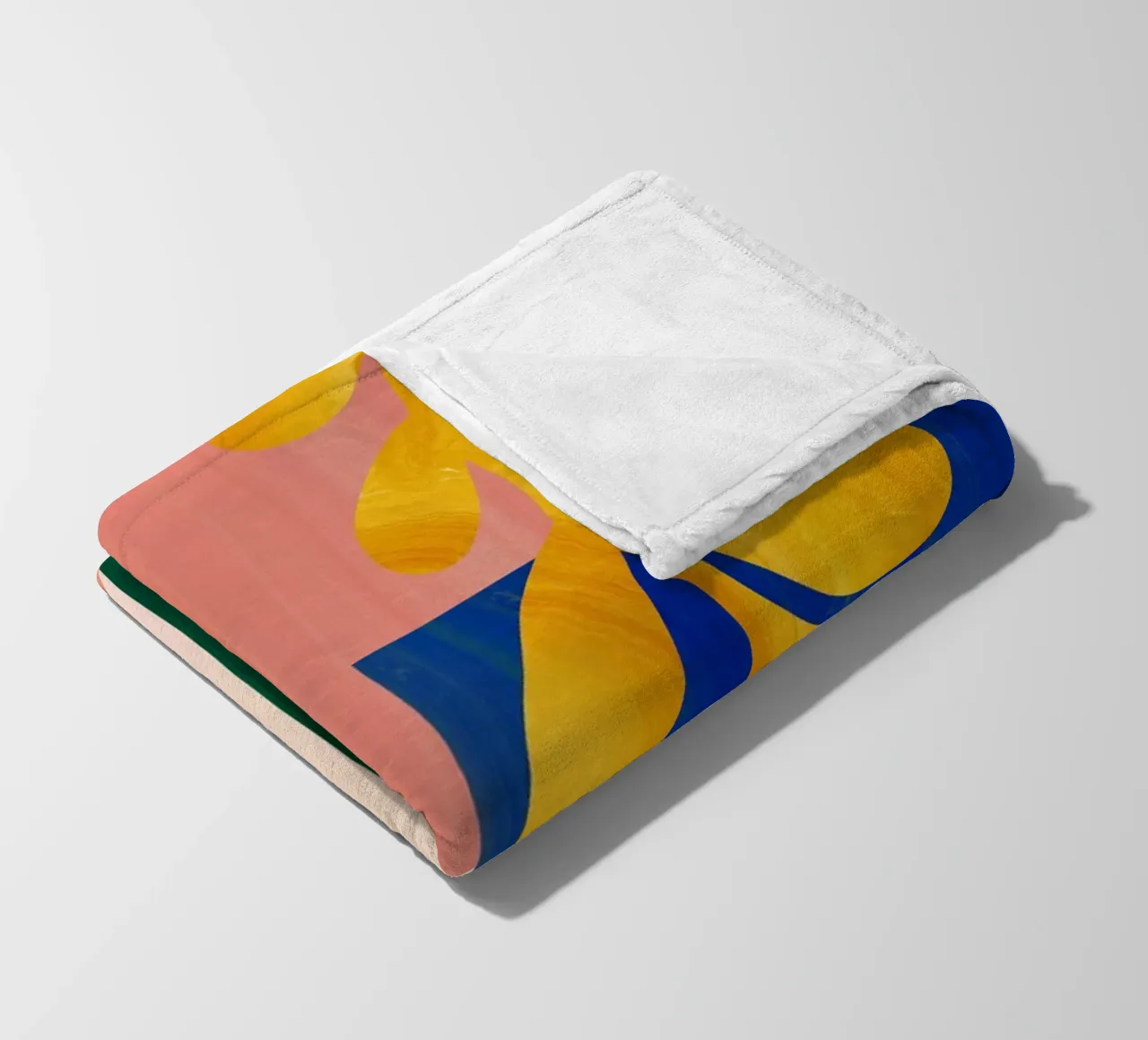 Colourful Abstract Collage Art Print fleece blanket by Violets Print House