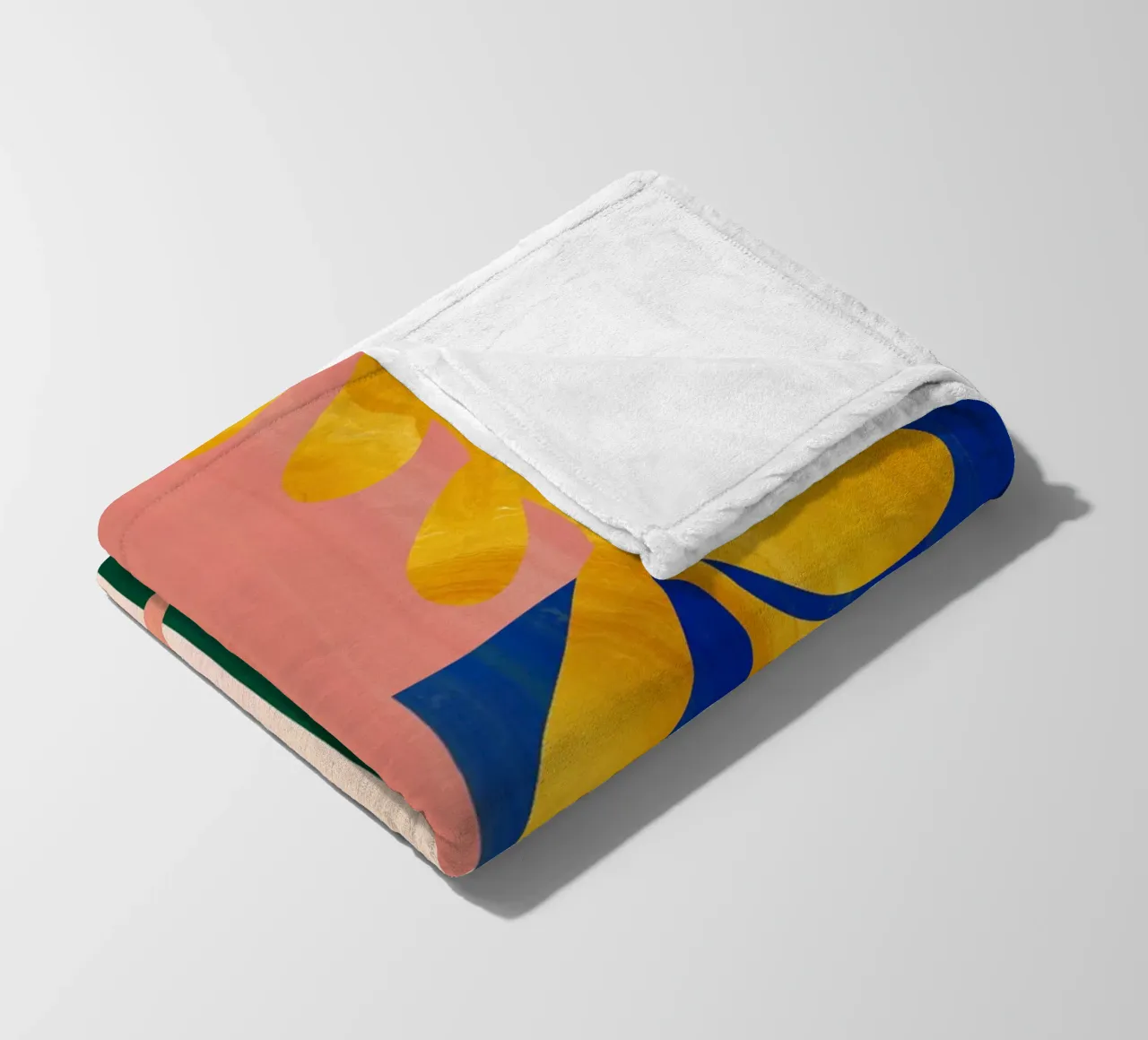 Colourful Abstract Collage Art Print fleece blanket by Violets Print House