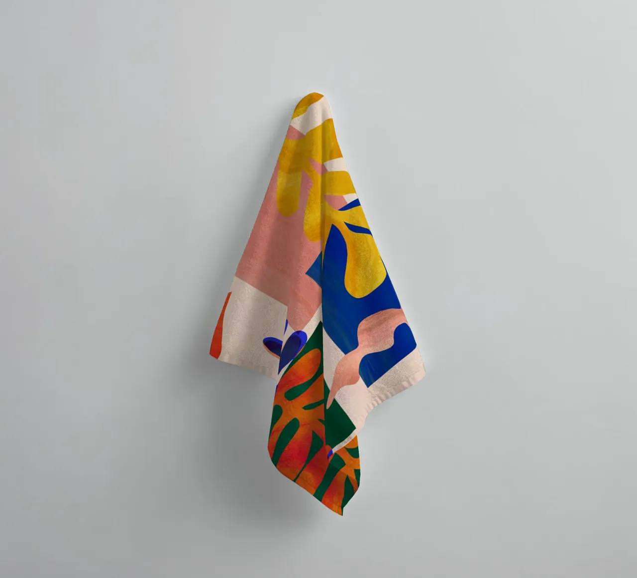 Colourful Abstract Collage Art Print towel by Violets Print House