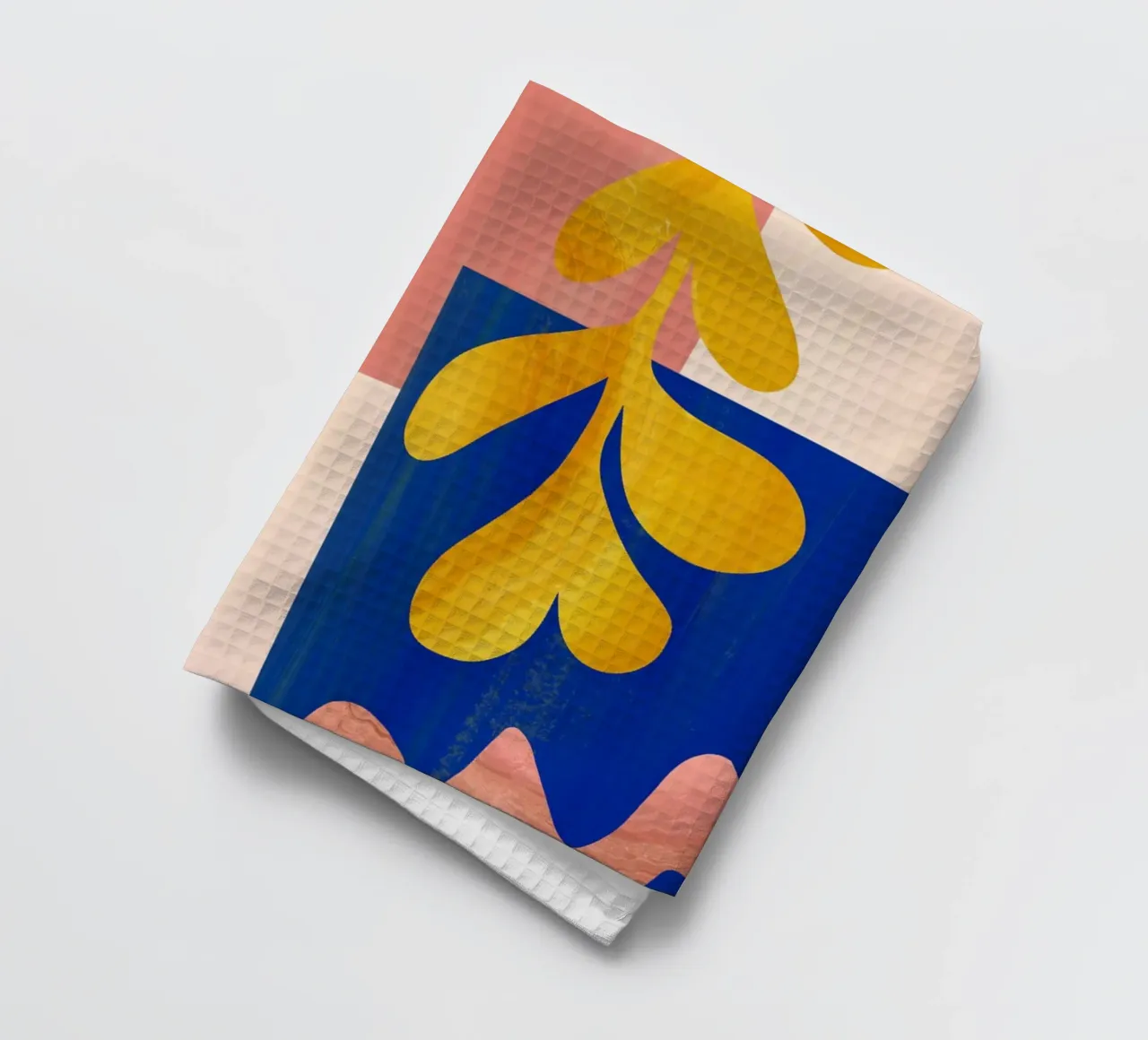 Collage d'art abstrait coloré torchon de Violets Print House