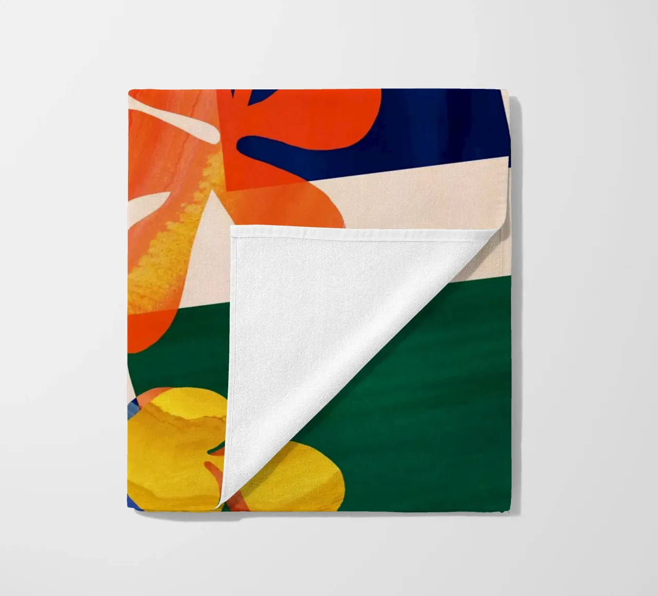 Colourful Abstract Leaf Art Print beach towel by Violets Print House