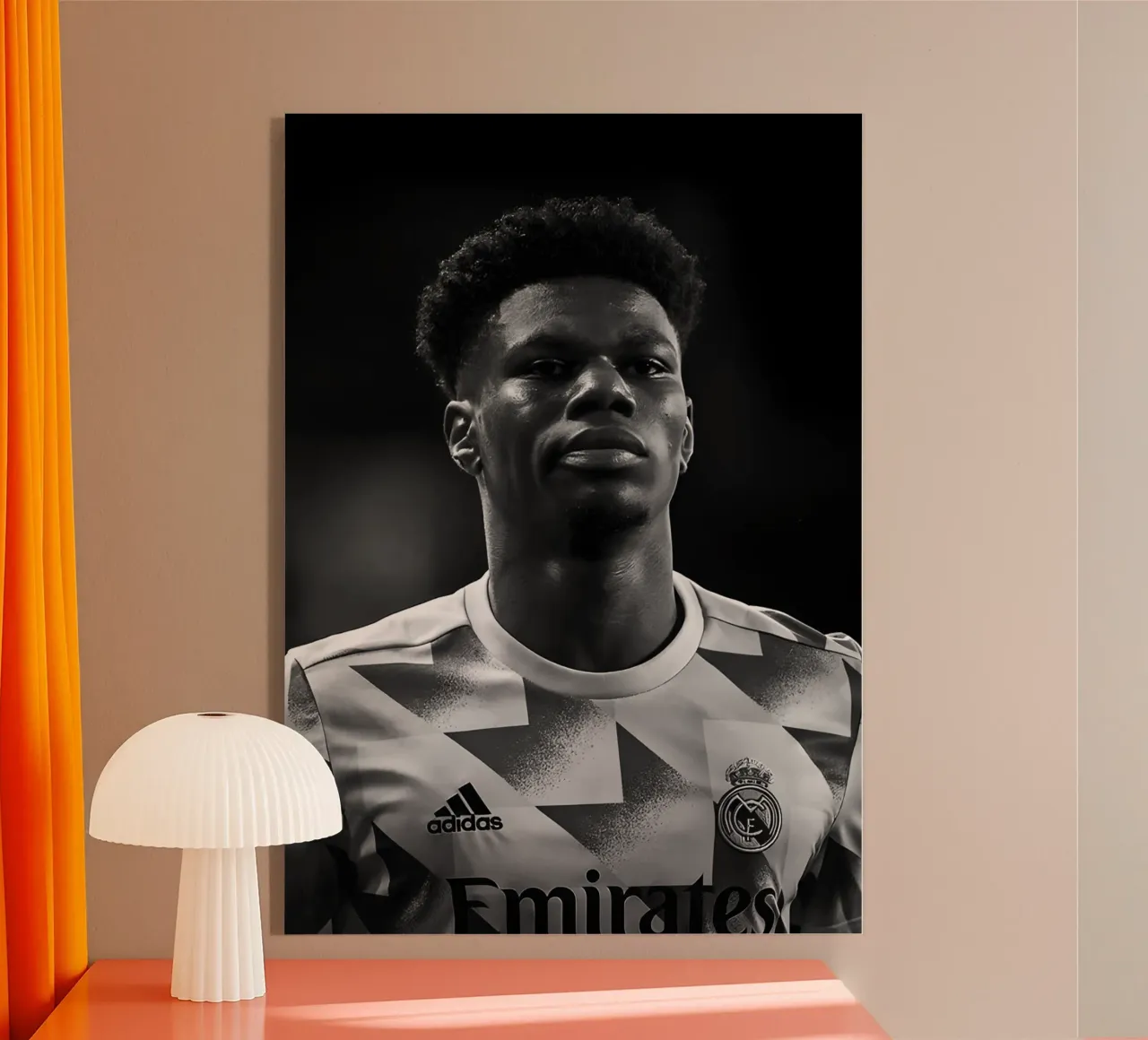 Aurélien Tchouaméni plexiglass da Black White Poster