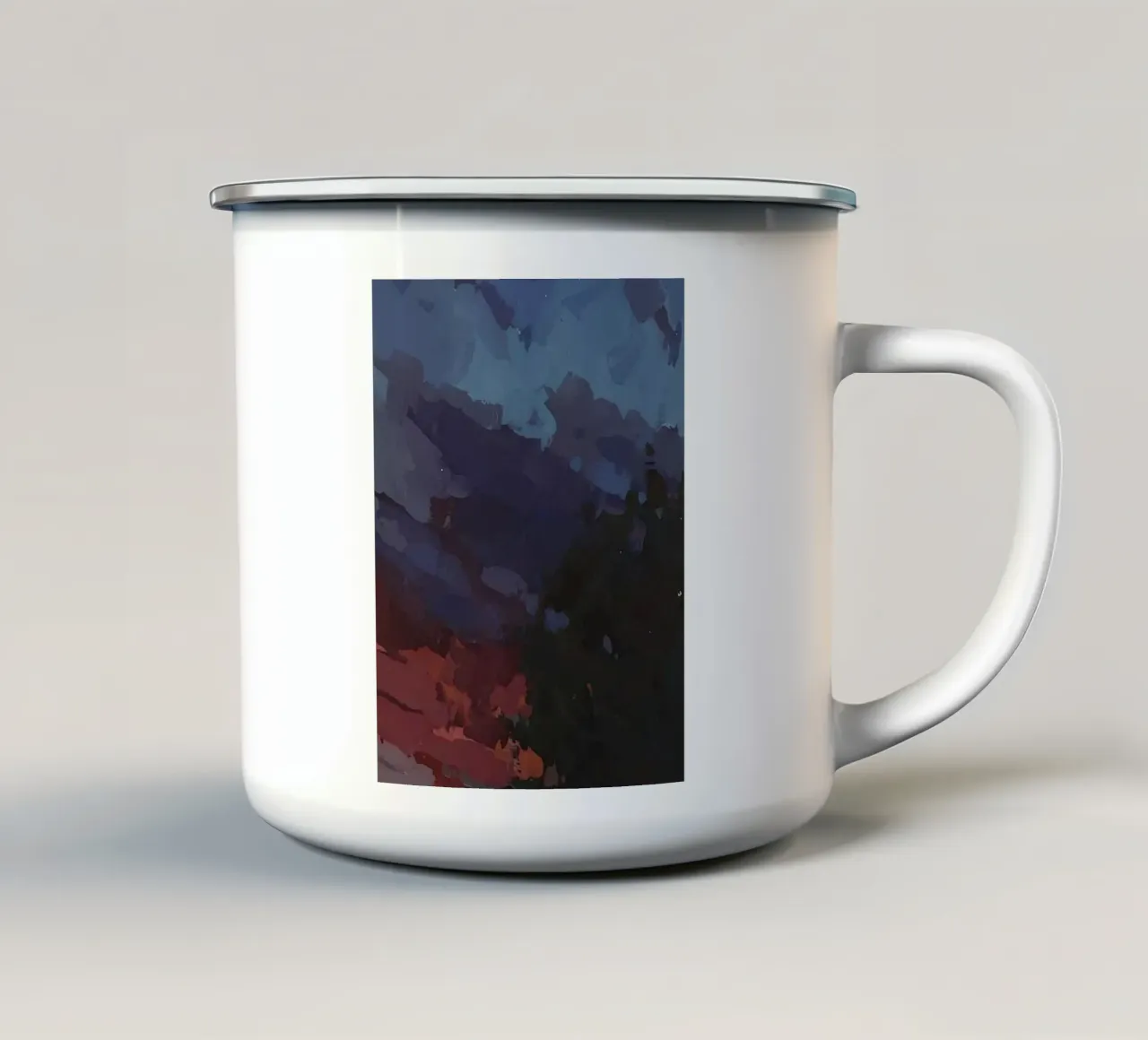 shadow ink print tazza in smalto da scoten