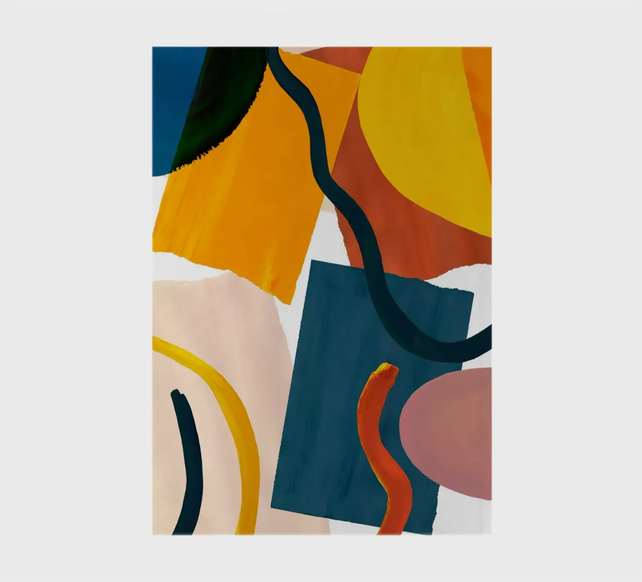 Oversized Retro Abstract Art Print notebook by Violets Print House