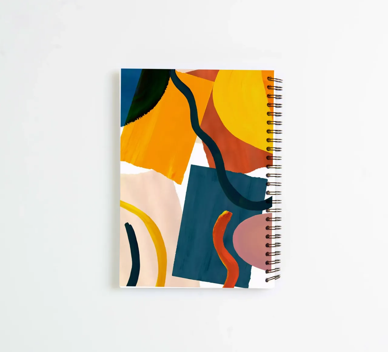 Oversized Retro Abstract Art Print spiral notebook by Violets Print House