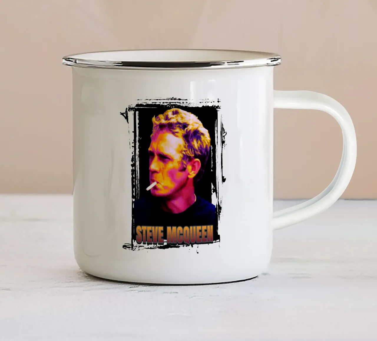 Giacca da sera Steve McQueen tazza in smalto da LUMINTU