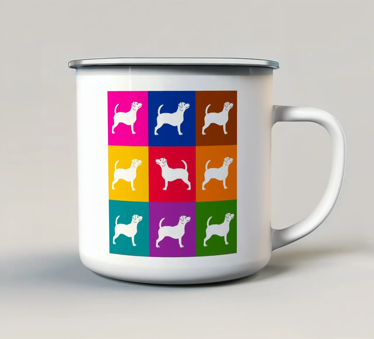 Jack Russell tazza in smalto da Pop dogs